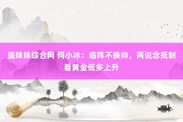 插妹妹综合网 何小冰：临阵不换帅，两说念抵制看黄金低多上升