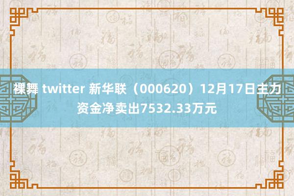 裸舞 twitter 新华联（000620）12月17日主力资金净卖出7532.33万元
