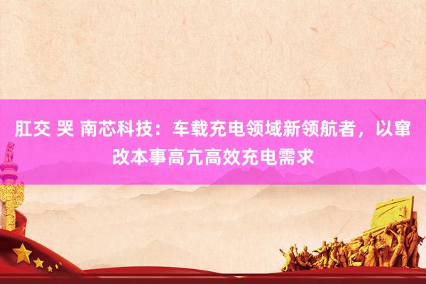 肛交 哭 南芯科技：车载充电领域新领航者，以窜改本事高亢高效充电需求