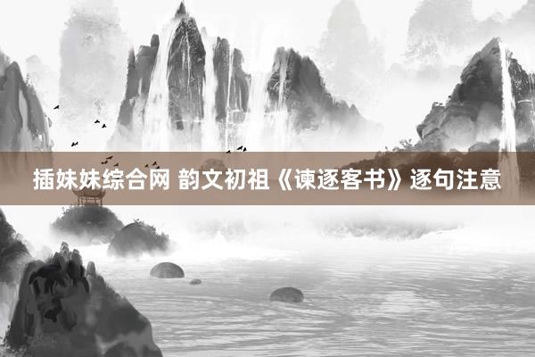 插妹妹综合网 韵文初祖《谏逐客书》逐句注意