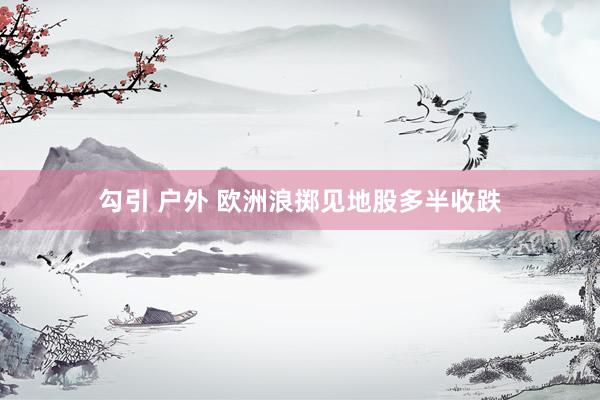 勾引 户外 欧洲浪掷见地股多半收跌