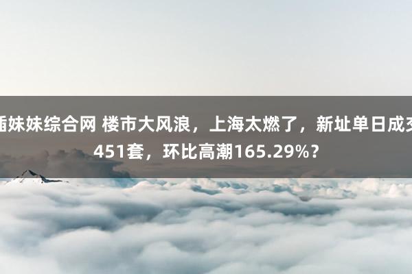 插妹妹综合网 楼市大风浪，上海太燃了，新址单日成交451套，环比高潮165.29%？