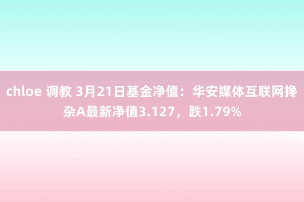 chloe 调教 3月21日基金净值：华安媒体互联网搀杂A最新净值3.127，跌1.79%