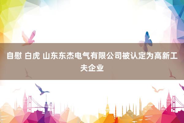 自慰 白虎 山东东杰电气有限公司被认定为高新工夫企业