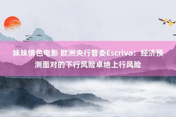 妹妹情色电影 欧洲央行管委Escriva：经济预测面对的下行风险卓绝上行风险