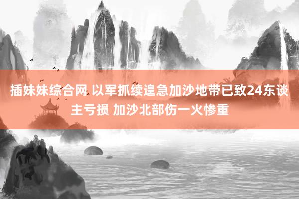 插妹妹综合网 以军抓续遑急加沙地带已致24东谈主亏损 加沙北部伤一火惨重