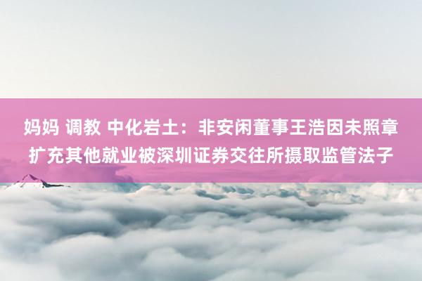妈妈 调教 中化岩土：非安闲董事王浩因未照章扩充其他就业被深圳证券交往所摄取监管法子