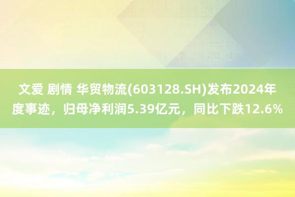 文爱 剧情 华贸物流(603128.SH)发布2024年度事迹，归母净利润5.39亿元，同比下跌12.6%