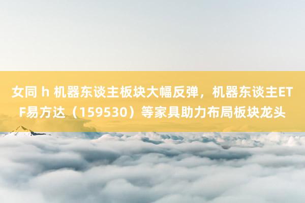 女同 h 机器东谈主板块大幅反弹，机器东谈主ETF易方达（159530）等家具助力布局板块龙头