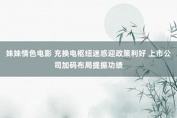 妹妹情色电影 充换电枢纽迷惑迎政策利好 上市公司加码布局提振功绩