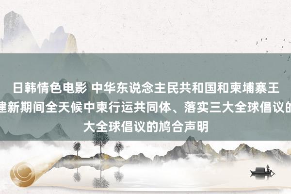 日韩情色电影 中华东说念主民共和国和柬埔寨王国对于构建新期间全天候中柬行运共同体、落实三大全球倡议的鸠合声明